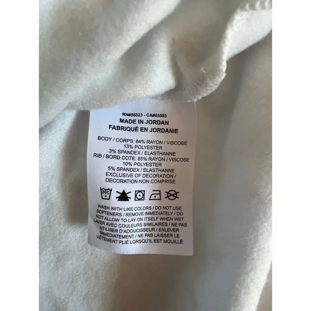 New Nike Women's Cropped Hoodie Yoga Luxe White CJ3673-121 Loose Fit Size S